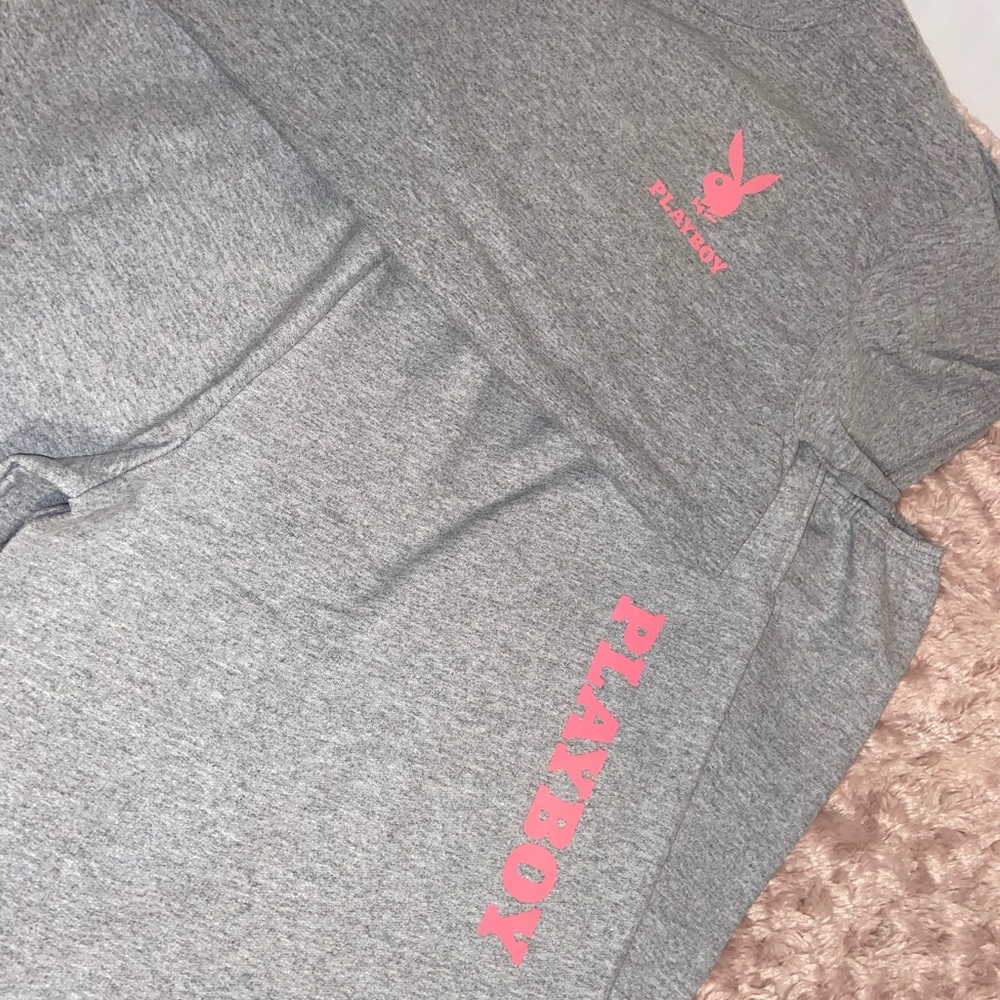 Grey Playboy Sweatpants